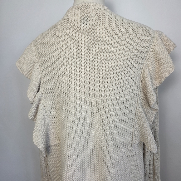 Universal Threads Ruffle Open Front Cotton Blend Cardigan - Picture 6 of 11